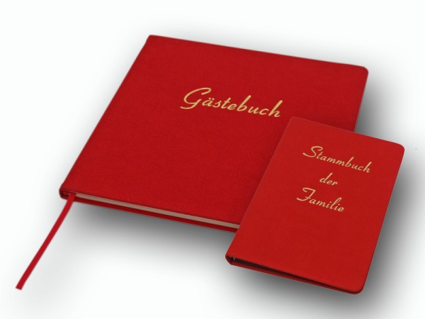 Set | Stammbuch & Gästebuch, rot