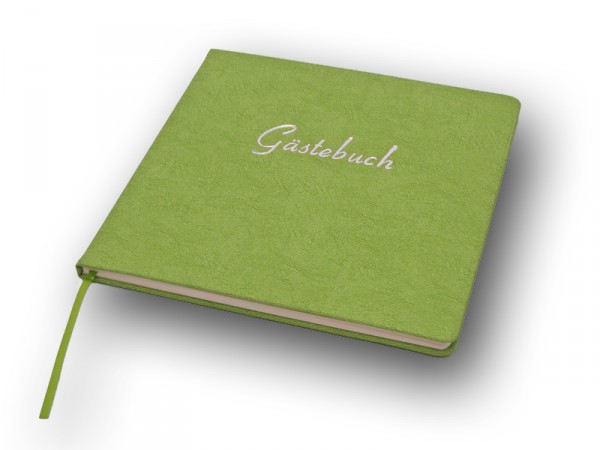Gästebuch in Lederoptik, grün