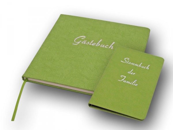 Set | Stammbuch & Gästebuch, grün