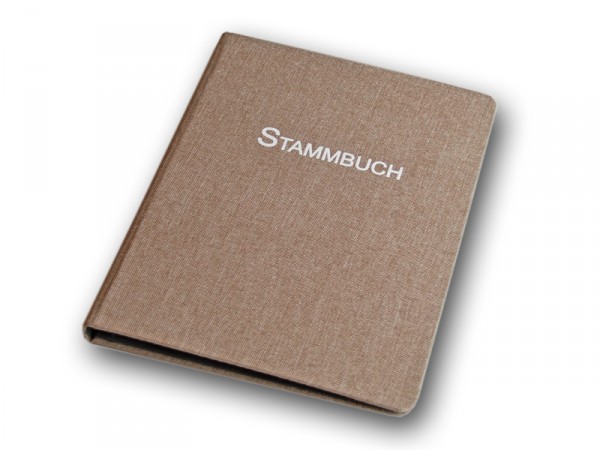 Modernes A5 Leinen Stammbuch, beige