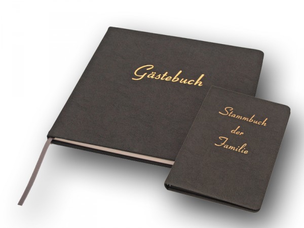 Set | Stammbuch & Gästebuch, grau