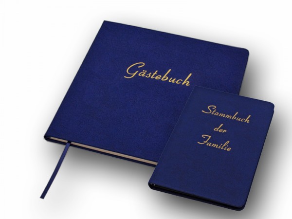 Set | Stammbuch & Gästebuch, blau
